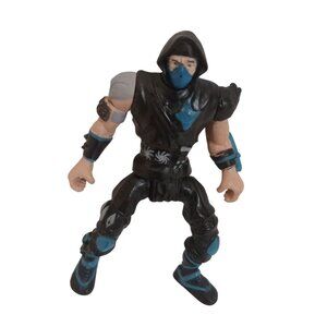Ninja Action Figure Toy Mortal Kombat 1991 Black Blue No Weapons